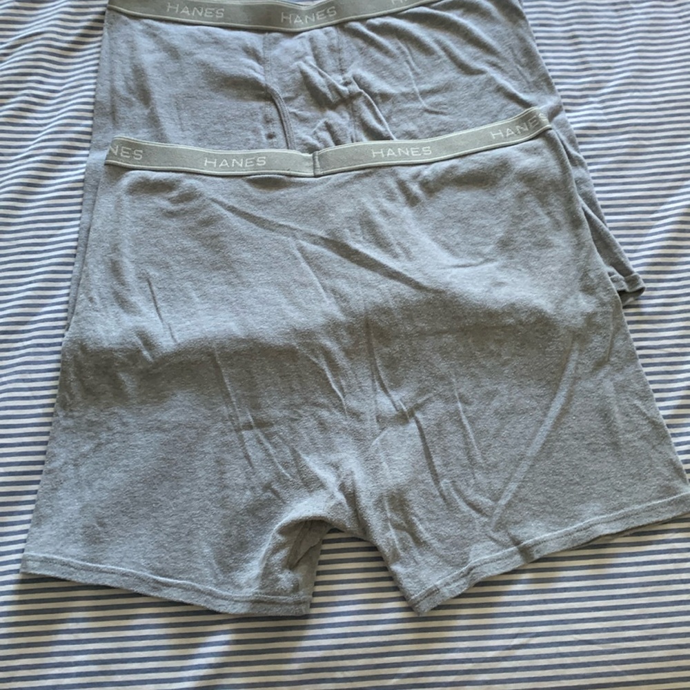 4 Men’s Hanes Cotton Blend Boxer Briefs 3XL Gray Black Comfort Flex Underwear - Picture 4 of 8